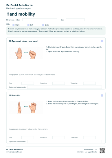 Hand mobility