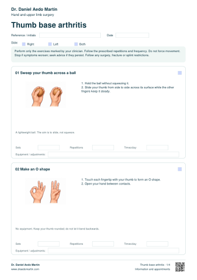Thumb base arthritis